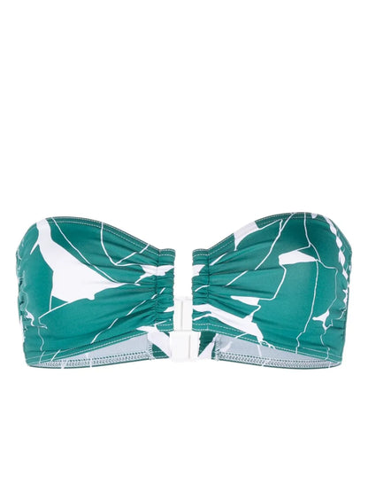 Tabac Abstract-Print Bandeau Bikini Top