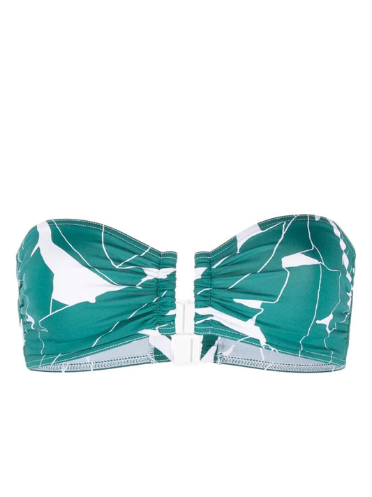 Tabac Abstract-Print Bandeau Bikini Top