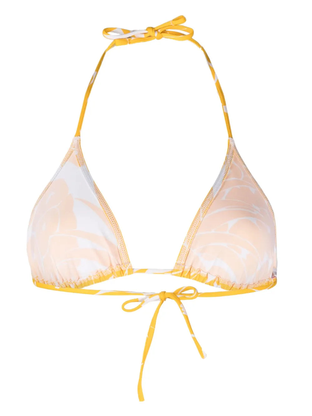 Epice Leaf-Print Triangle Bikini Top