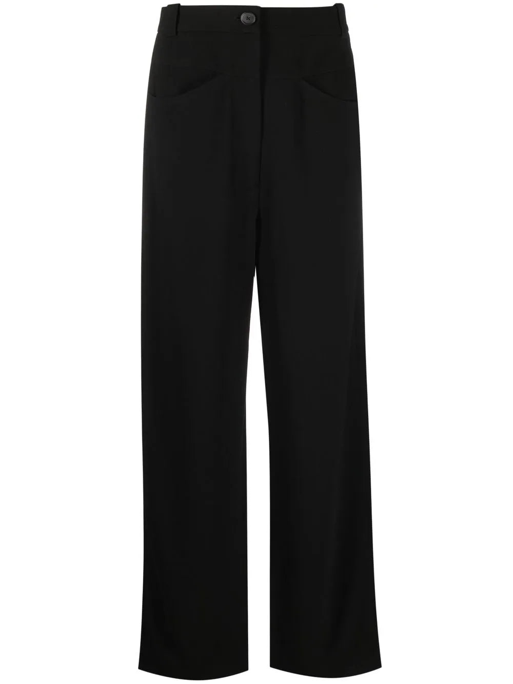 High-Waisted Straight Leg Trousers