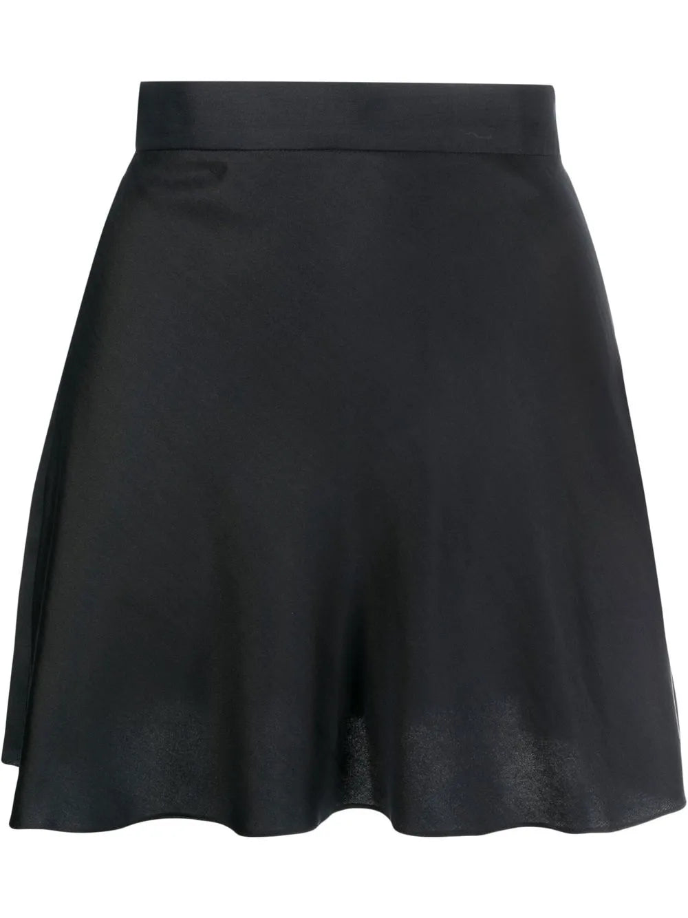 Flared Silk Mini Skirt