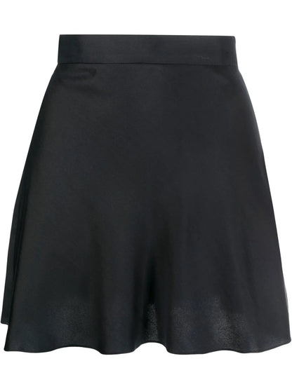 Flared Silk Mini Skirt