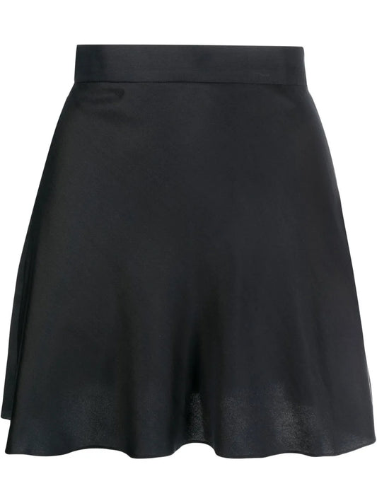 Flared Silk Mini Skirt