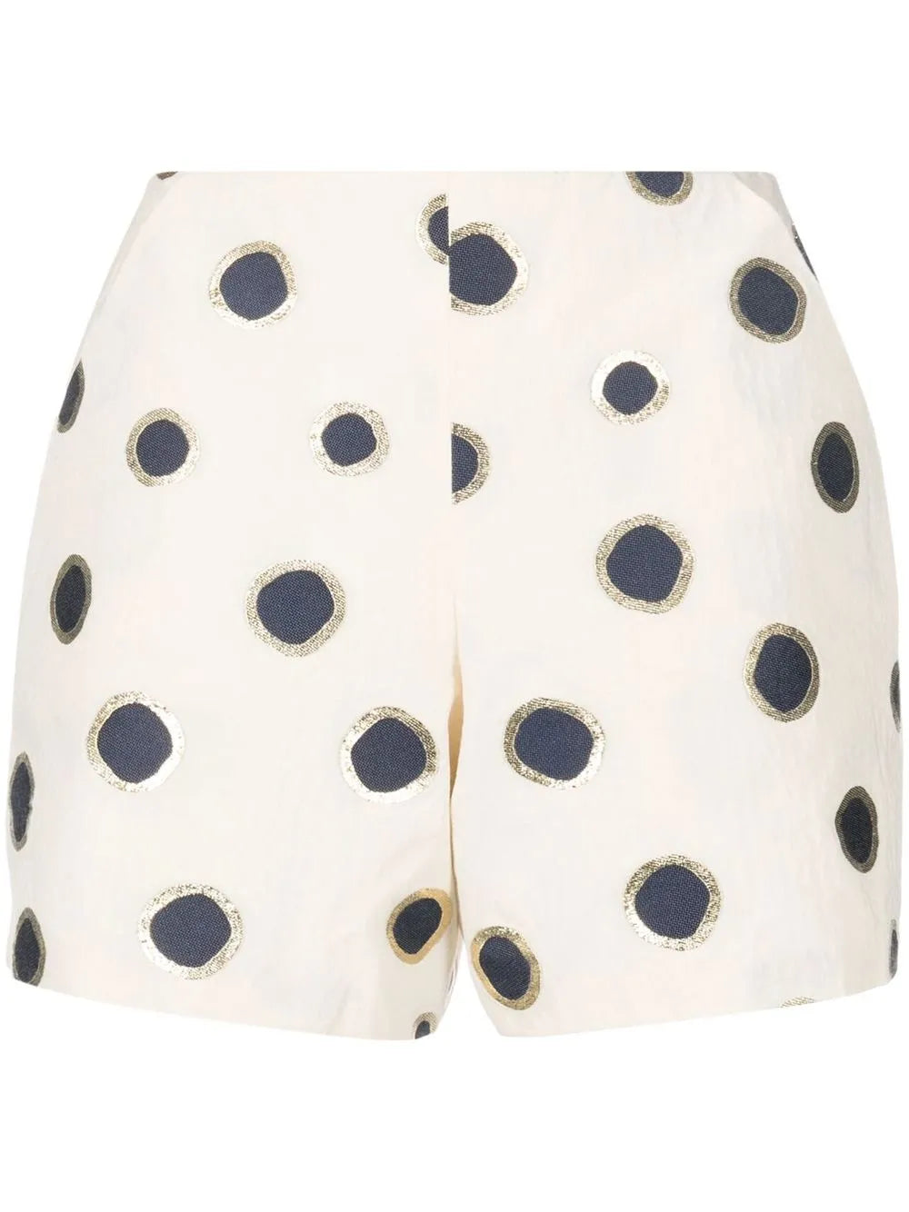 Polka Dot-Print High-Waisted Shorts
