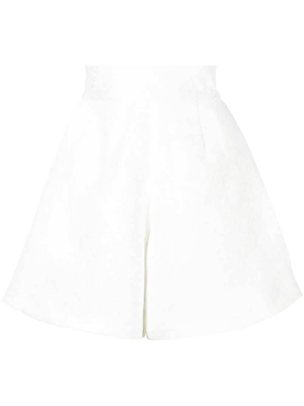 Floral-Pattern High-Waisted Shorts
