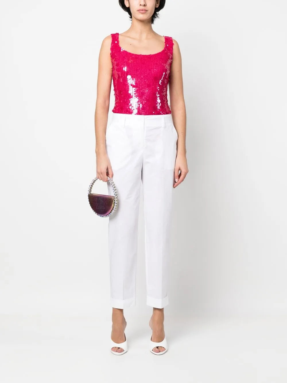 Tapered-Leg Tailored Trousers