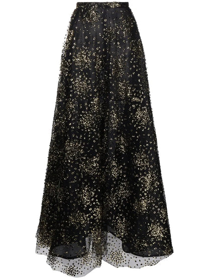 Sequin-Embellished Maxi Skirt