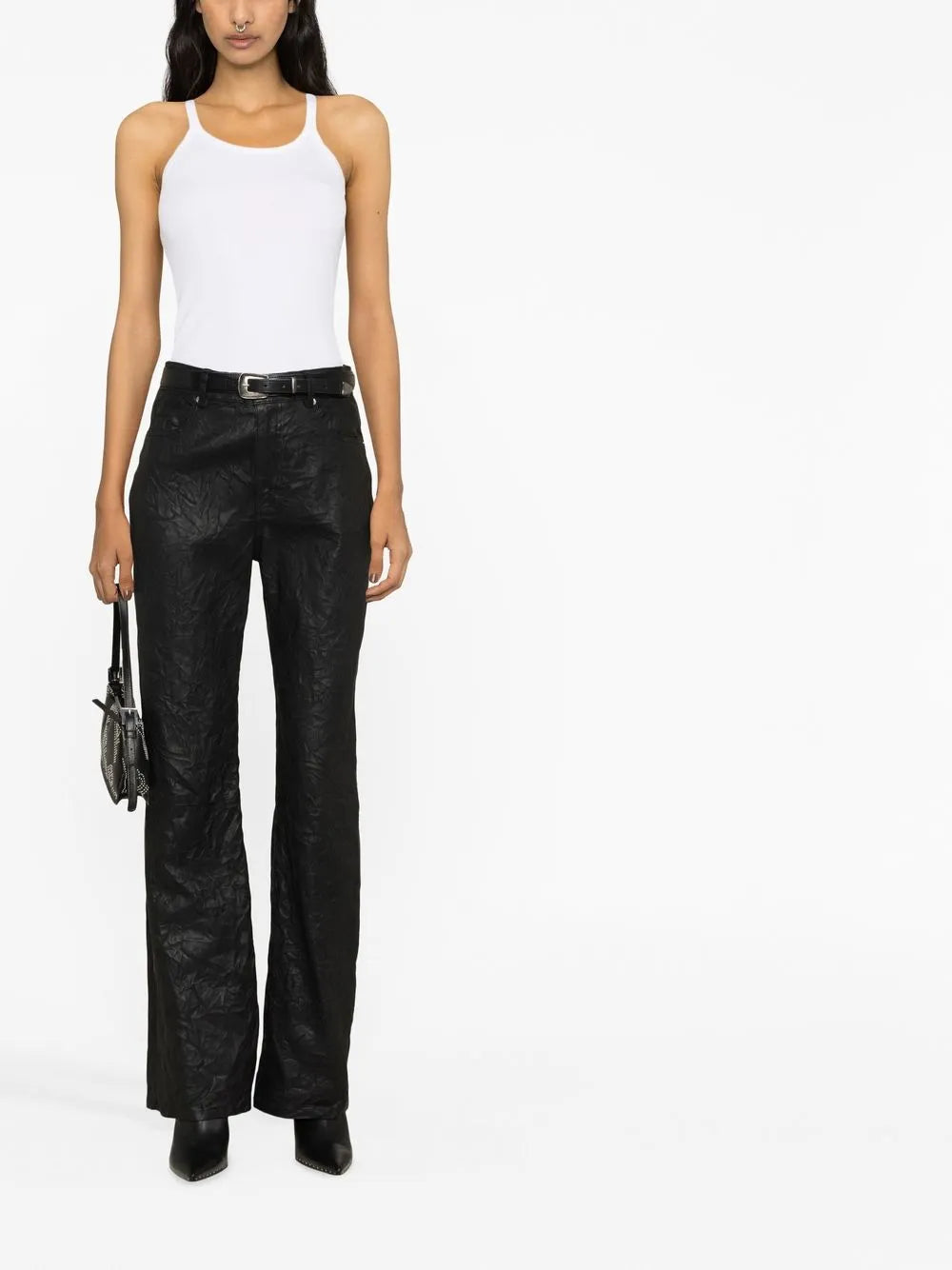 Evy Crinkled Leather Trousers