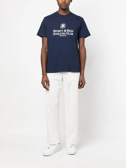 Athletic Club-Print Cotton T-Shirt