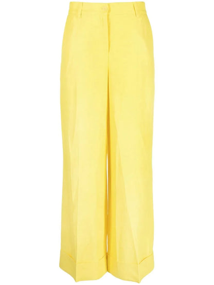 Pressed-Crease Straight-Leg Trousers