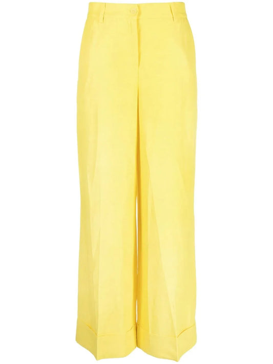 Pressed-Crease Straight-Leg Trousers