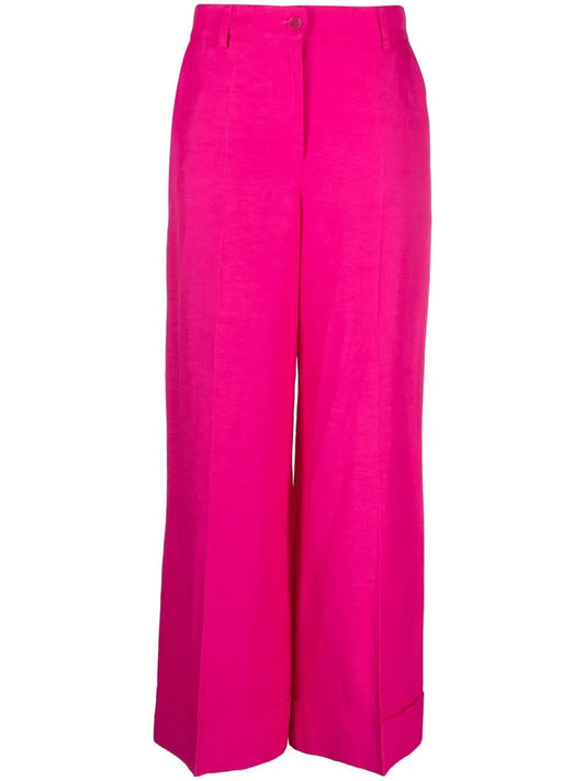 Pressed-Crease Straight-Leg Trousers