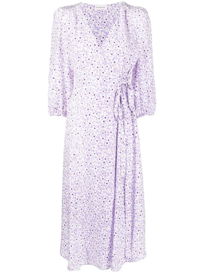 Floral-Print Wrap Dress