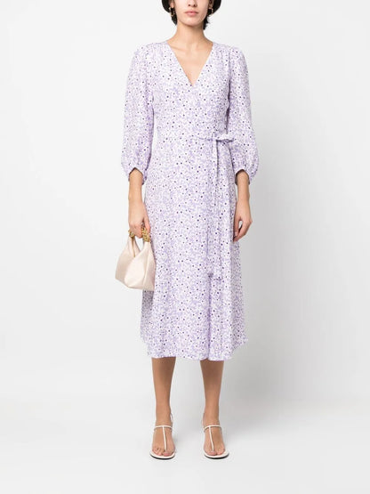 Floral-Print Wrap Dress