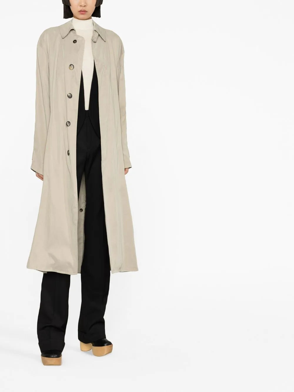 Peached Single-Breasted Coat