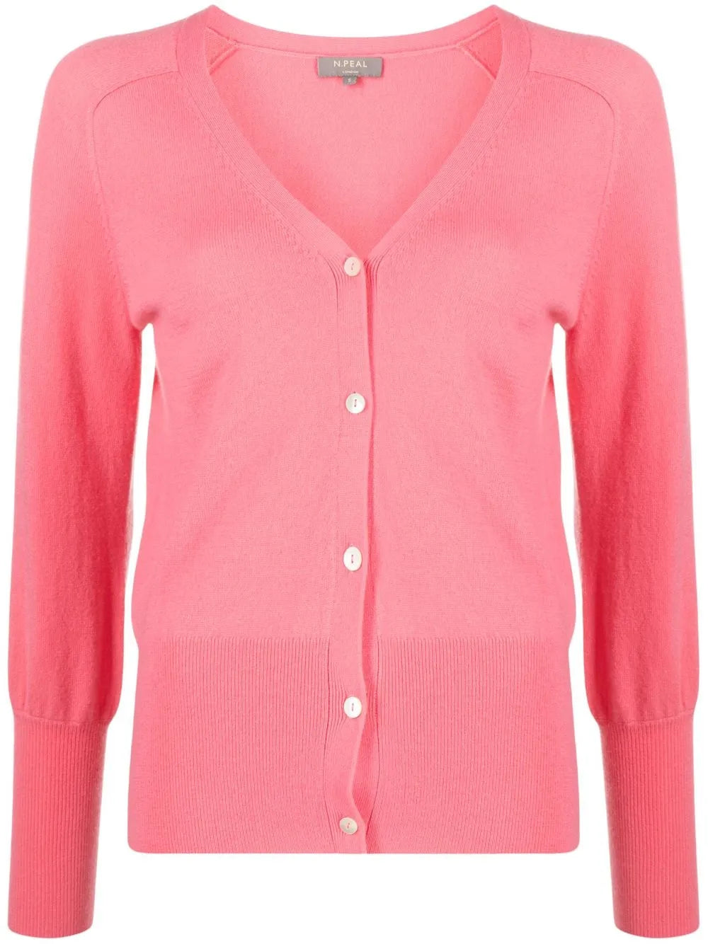 Fine-Knit V-Neck Cardigan