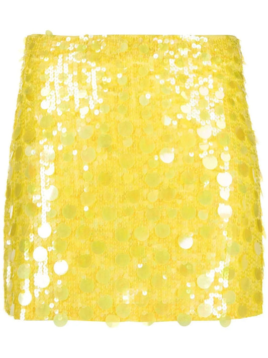 High-Waisted Sequin-Embellished Skirt