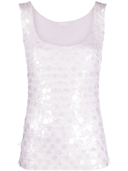 Sequin-Embellished Tank Top