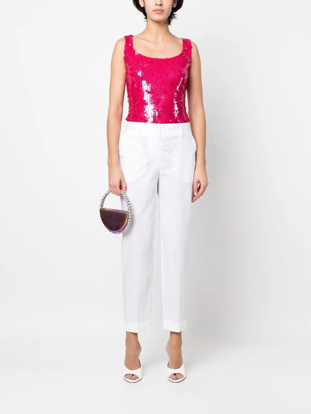 Sequin-Embellished Tank Top