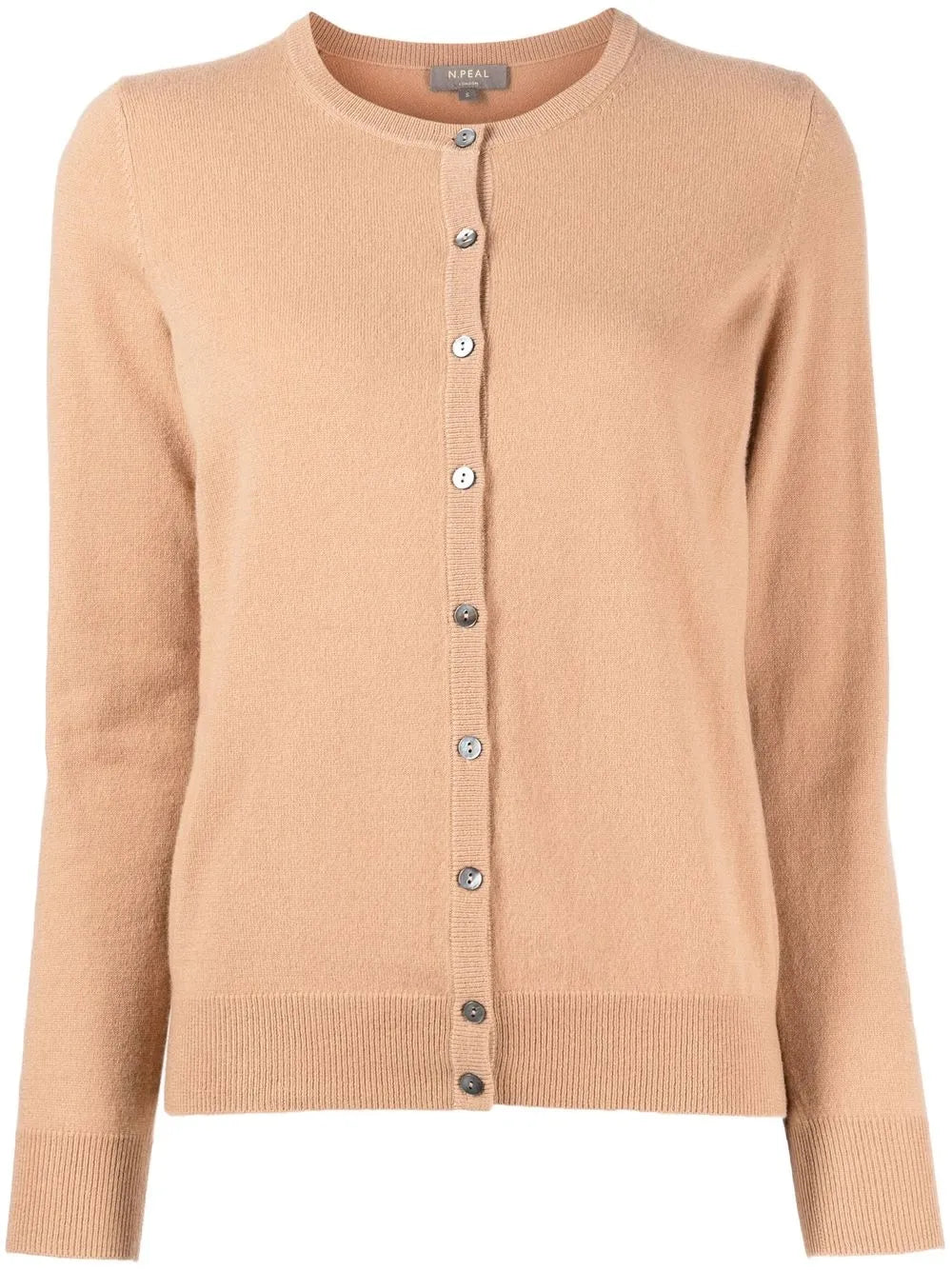 Round Neck Long-Sleeved Cardigan