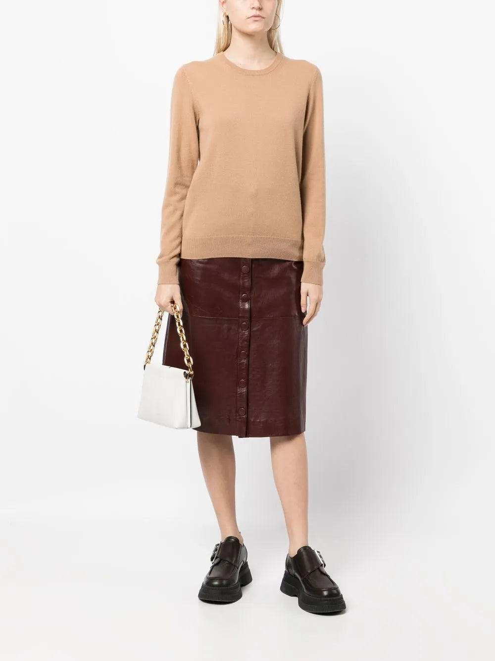 Ribbed-Knit Long-Sleeved Sweater