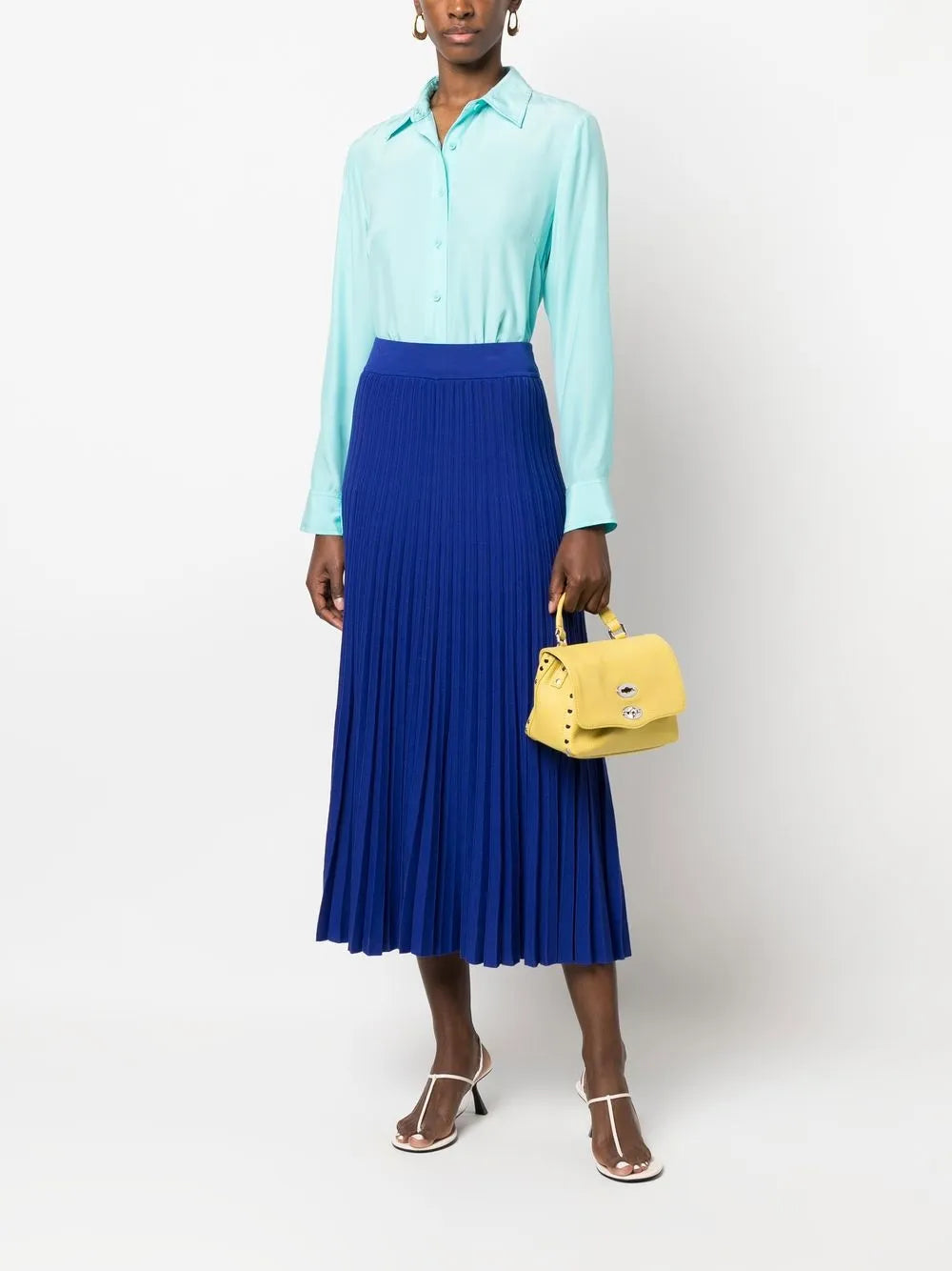 Pleated Midi Skirt