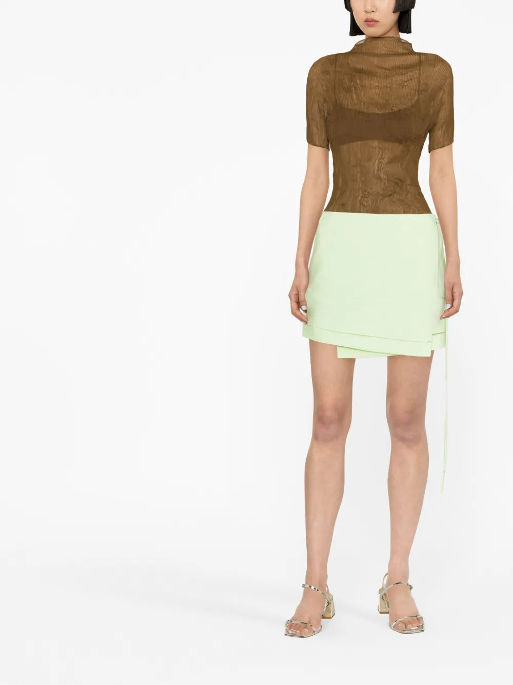 Wrap-Detail Miniskirt