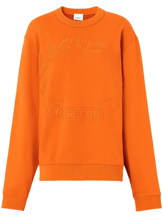 Oak Leaf Crest-Embroidered Cotton Sweatshirt