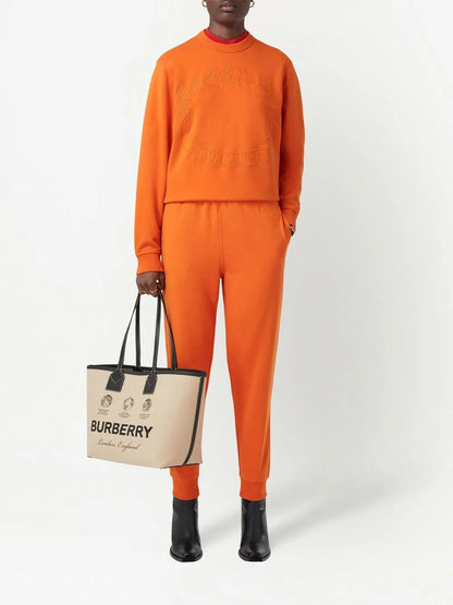 Logo Patch Cotton Track Pants