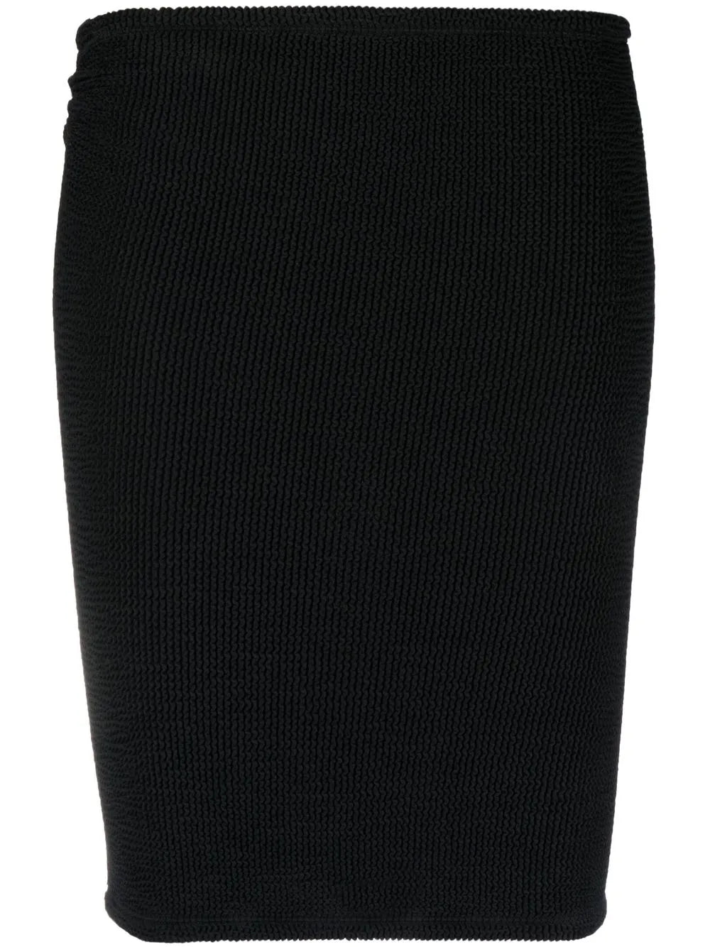 Crinkled-Finish Mini Skirt