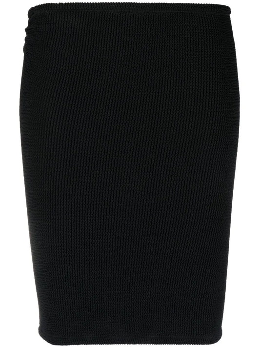 Crinkled-Finish Mini Skirt