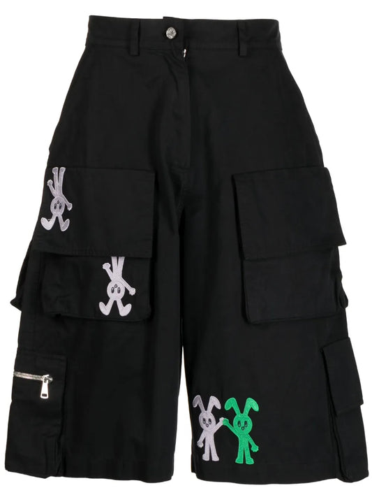 Logo-Embroidered Cotton Cargo Shorts