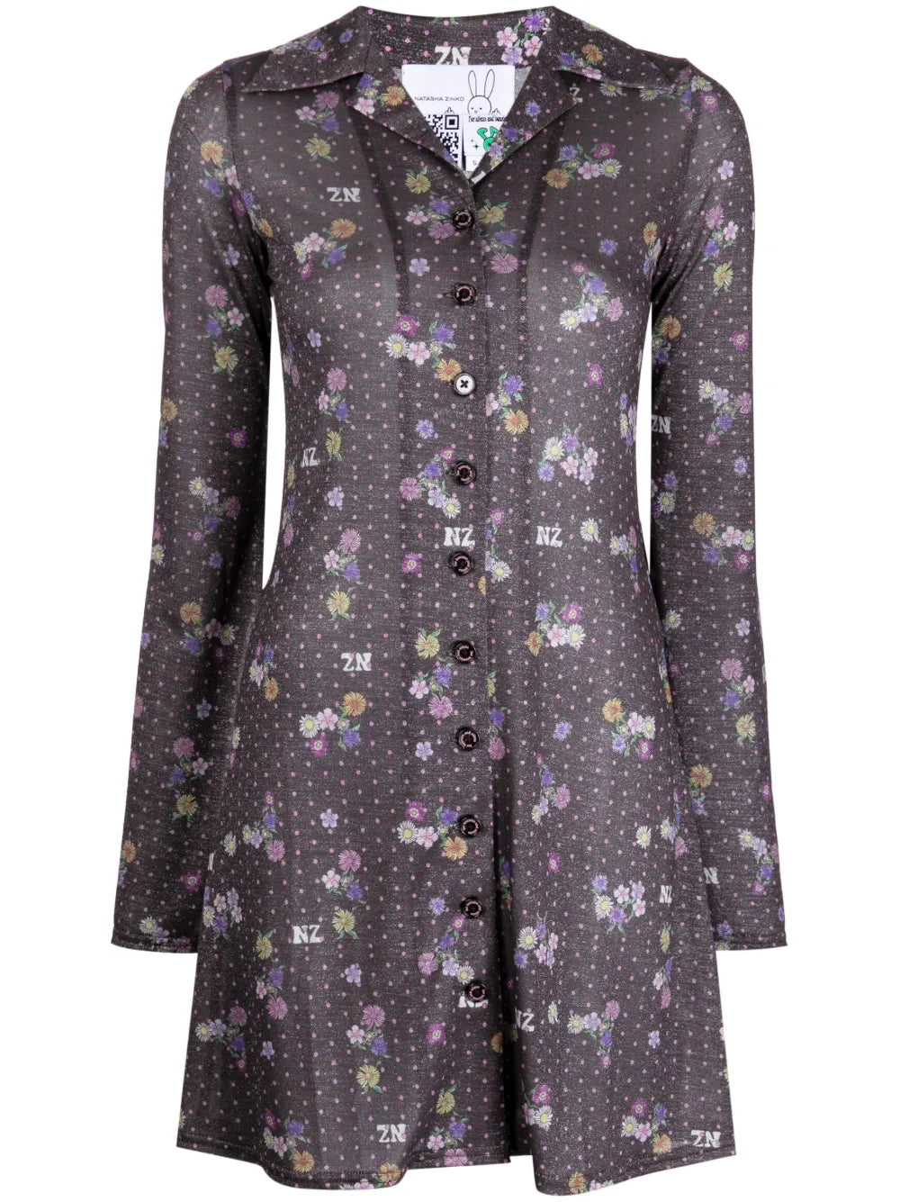 Floral-Print Mini Dress