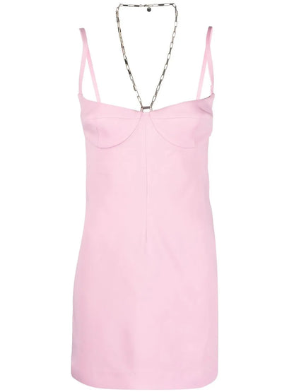 Square-Neck Backless Mini Dress