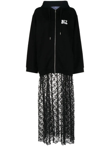 Combo Logo-Print Hoodie Dress