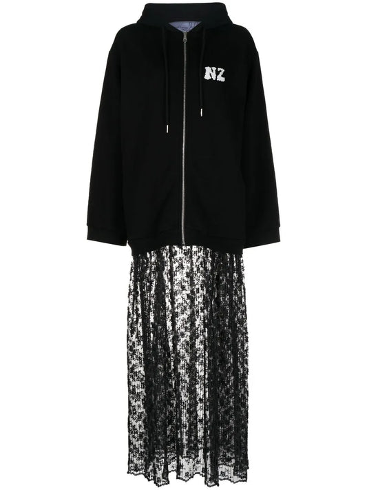 Combo Logo-Print Hoodie Dress