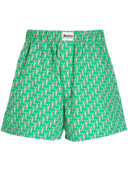 Logo-Print Cotton Track Shorts
