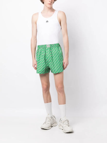 Logo-Print Cotton Track Shorts