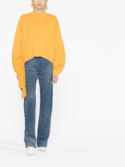 Asymmetric-Hem Sweatshirt