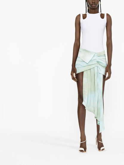 Ombré-Effect Dual-Tone Skirt