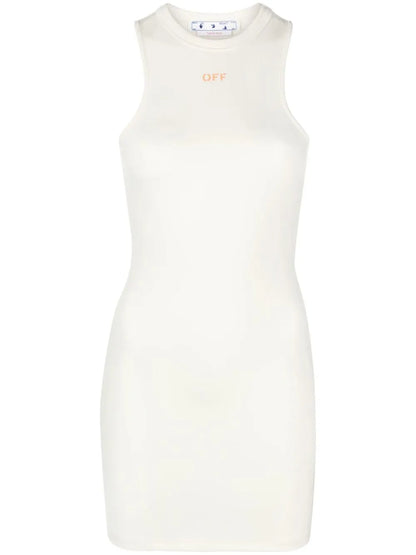 Sleek Rowing Logo-Print Minidress