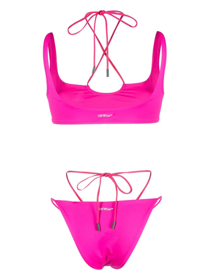 Logo-Print Bikini