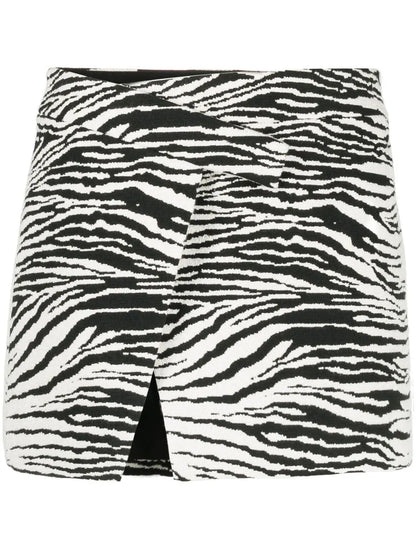 Clow Zebra-Print Miniskirt