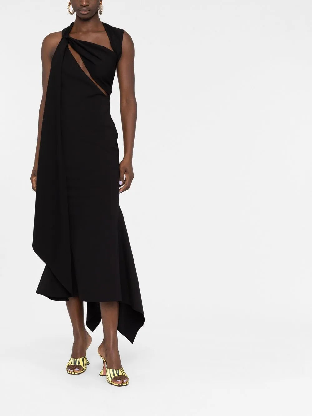 Cut-Out Midi Dress