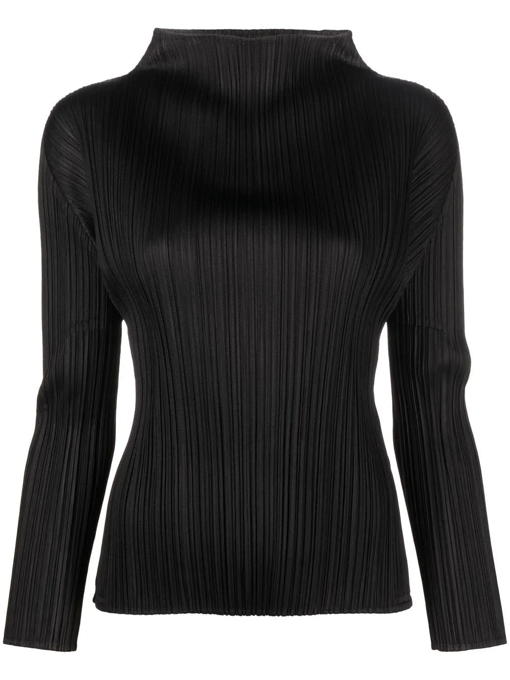 High-Neck Pleated Top