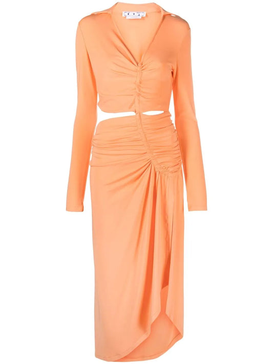 Cut-Out Draped Dress