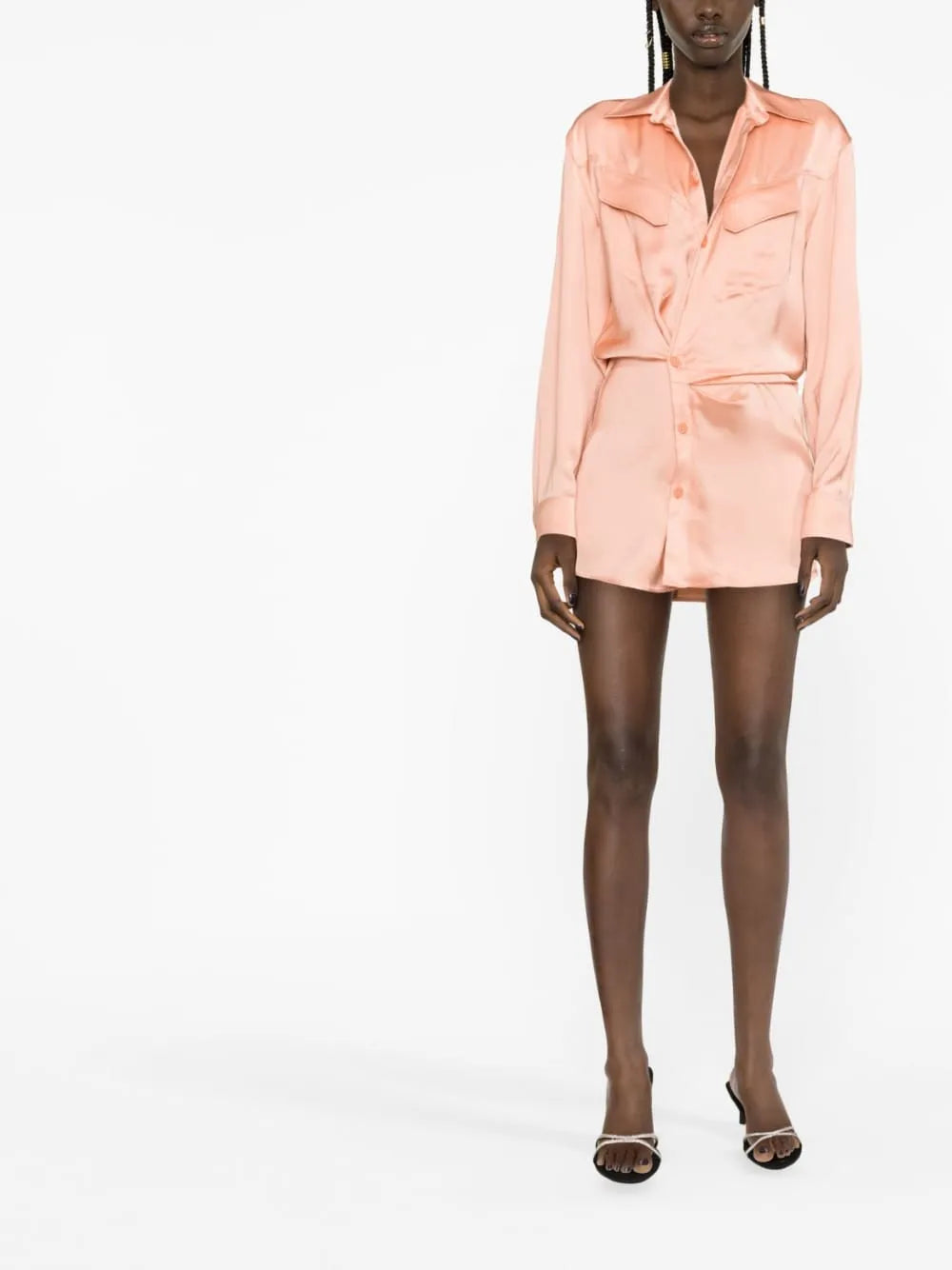 Twist-Detail Shirt Dress