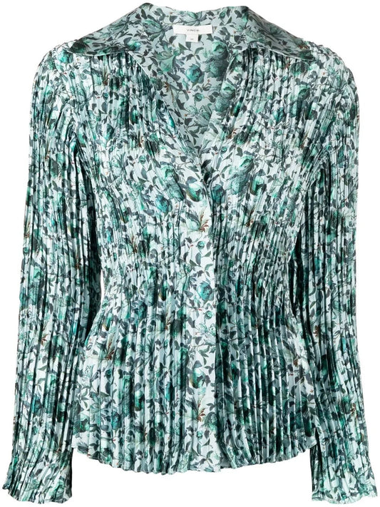 Berry Blooms Pleated Shirt