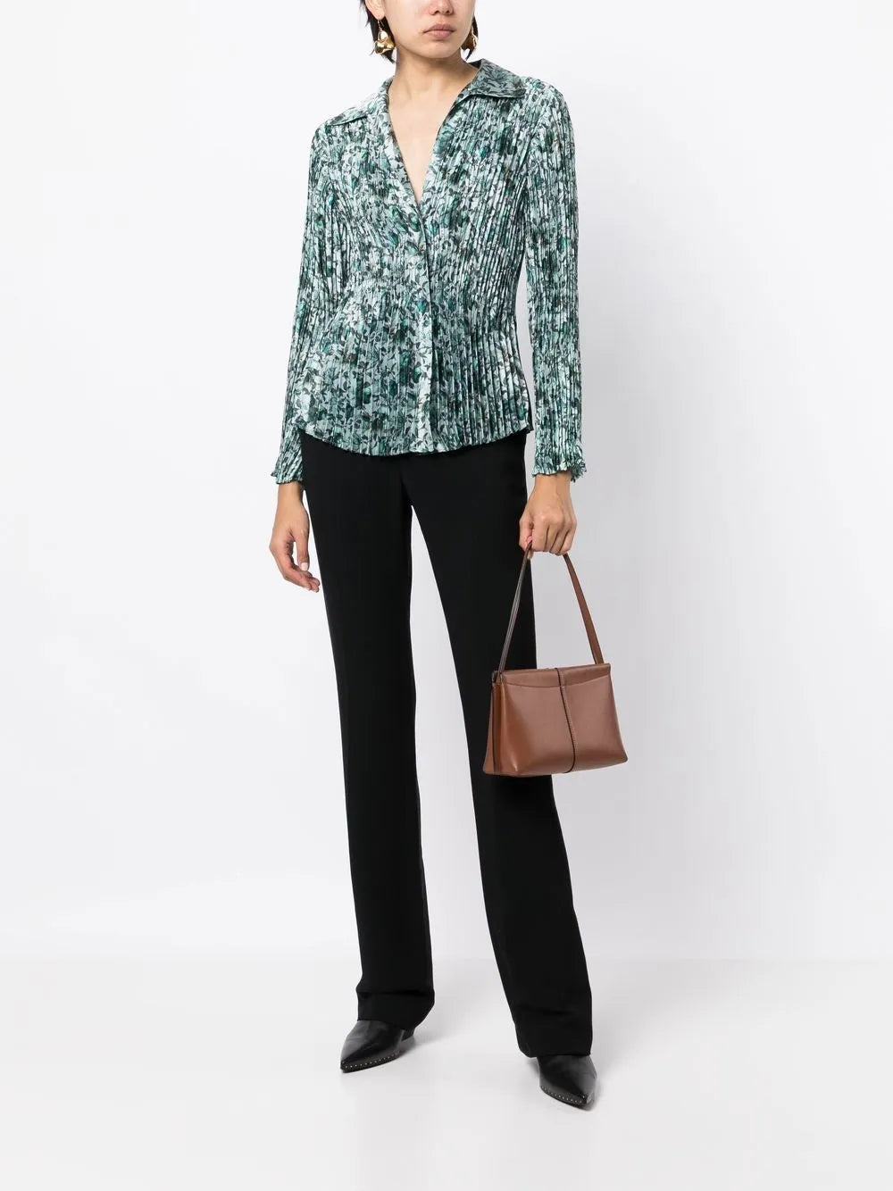 Berry Blooms Pleated Shirt