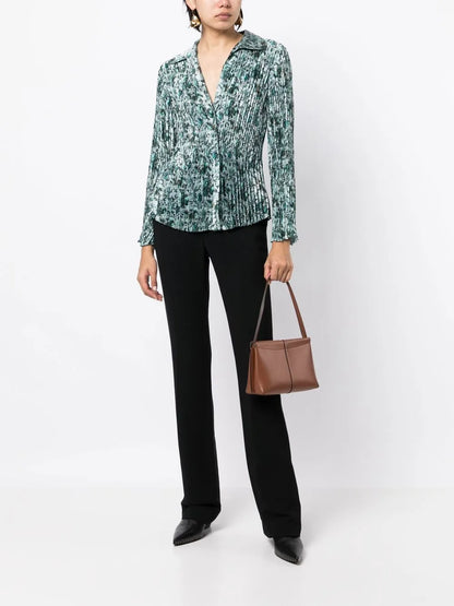 Berry Blooms Pleated Shirt